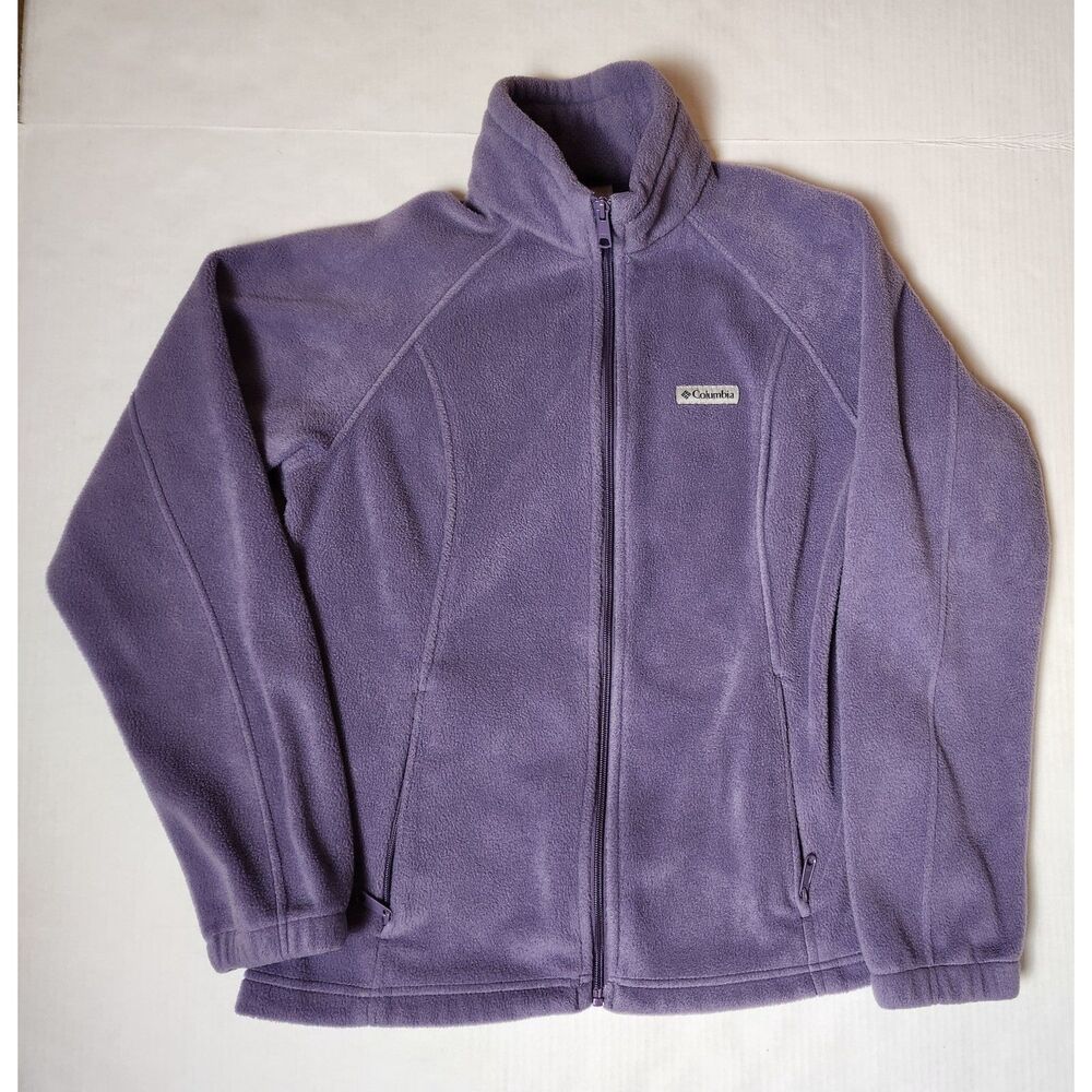 Columbia Women's Full-Zip Fleece Jacket Large Purple
